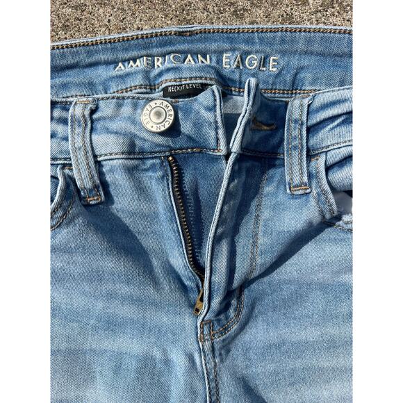 American Eagle Pants Women Size 2 X-Long Distressed Next Level Stretch Jegging - Picture 3 of 7